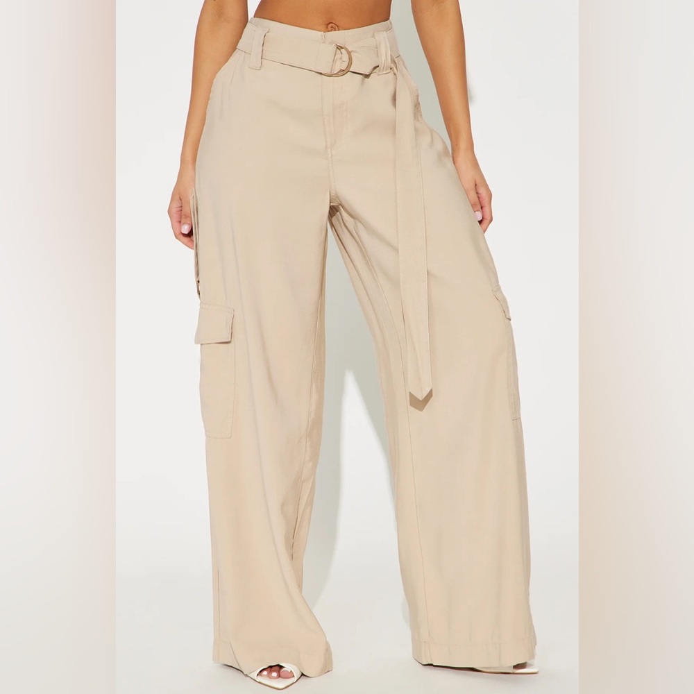 Fashion nova wide leg trouser cargo pants